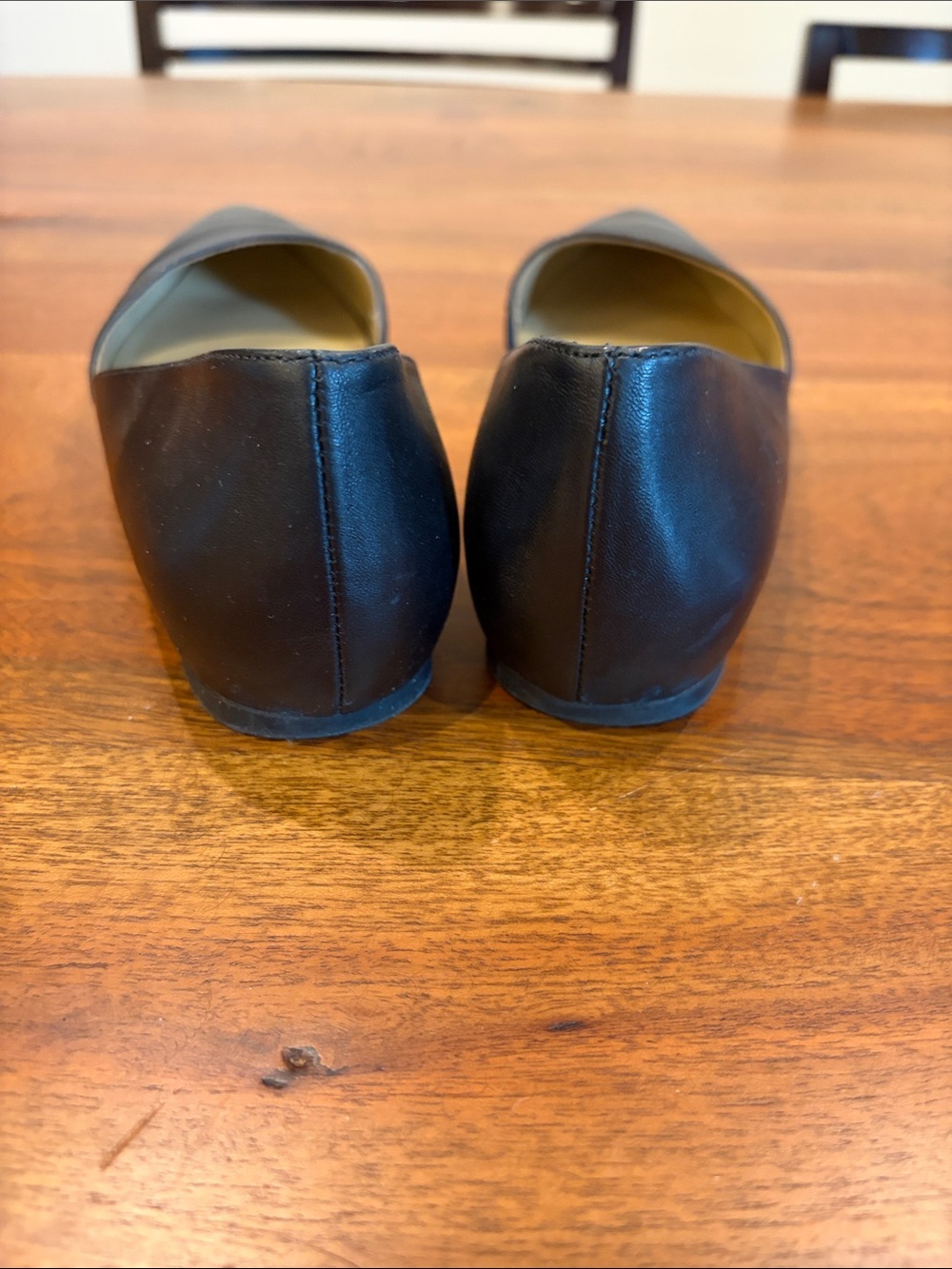Naturalizer Black Pointed D'Orsay Leather Flats - Picture 3 of 10